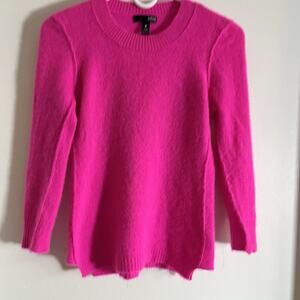 Aqua Cashmere Long Sleeve Knit Sweater Women's Size S Pink